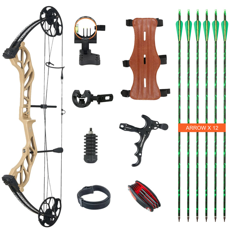 Erwachsene Jagd Compoundbogen mit Pfeilen Set 19-70lbs Rechtshänder Anfänger Outdoor Shooting