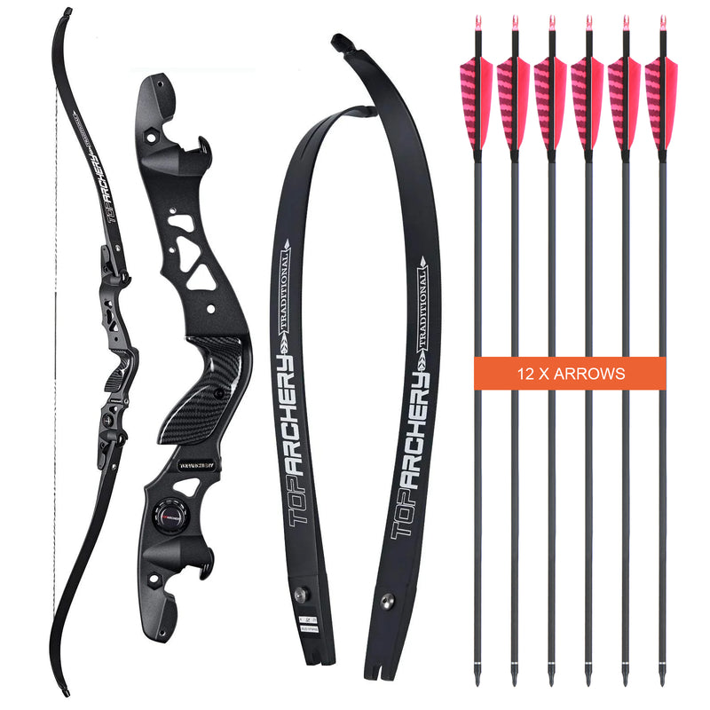 62" Bogenschießen ILF Recurve Jagdbogenset 25-60 Pfund