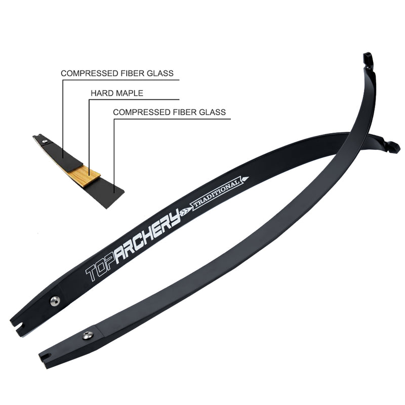 62" Bogenschießen ILF Recurve Bogen Takedown Jagdbogen 25-60 lbs