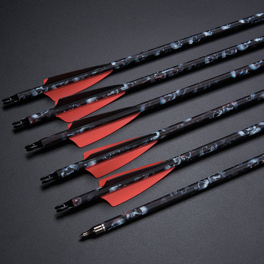 12 Stück 30" Bogenschießen-Muster Carbonpfeile ID6.2 SP 500