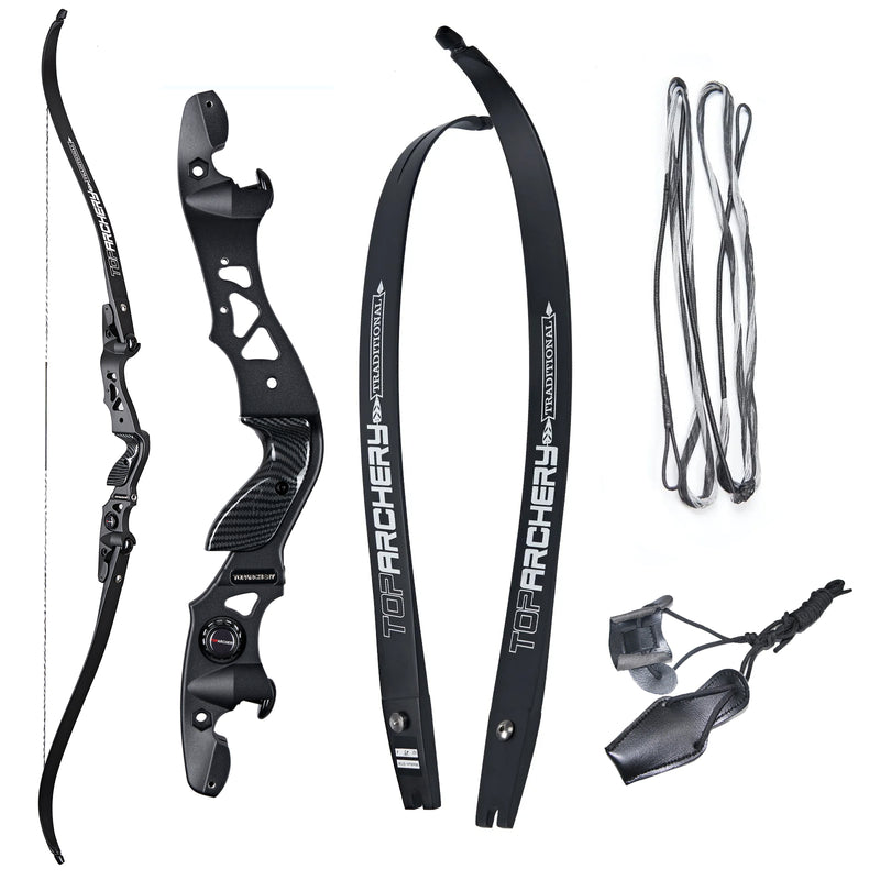 62 Zoll Bogenschießen ILF Recurve Bogen 25-60 Pfund Jagd Bogen Legierung Riser Carbon Pfeile Set