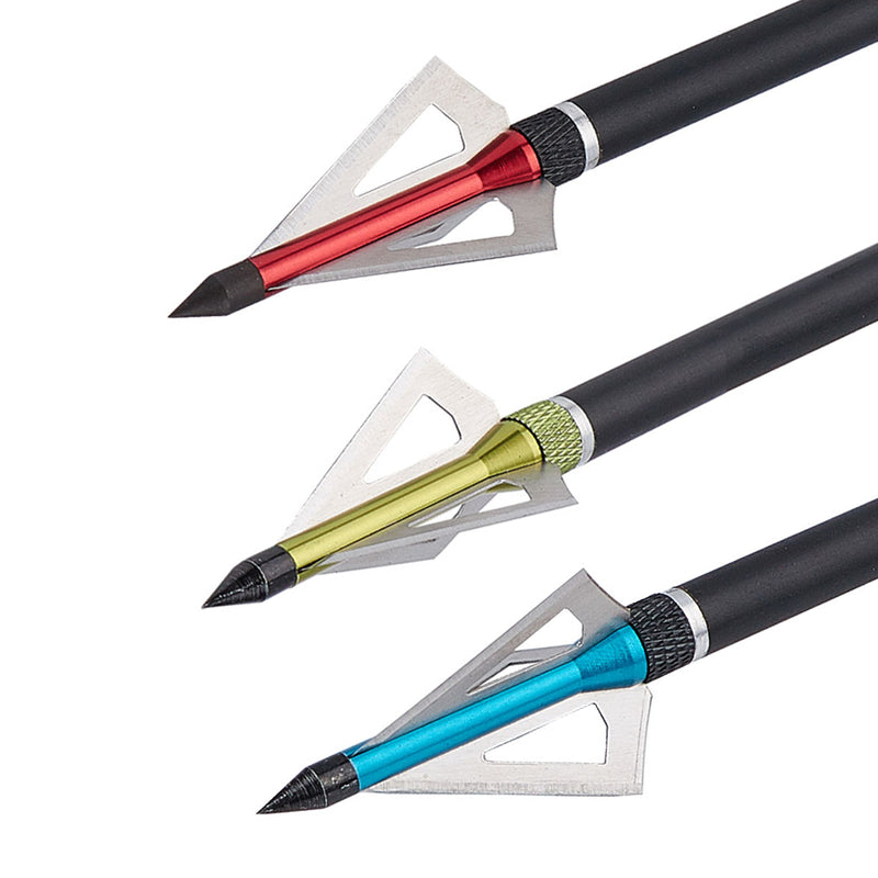 12pcs Bogenschießen Carbon Pfeile und Jagd Broadheads Set