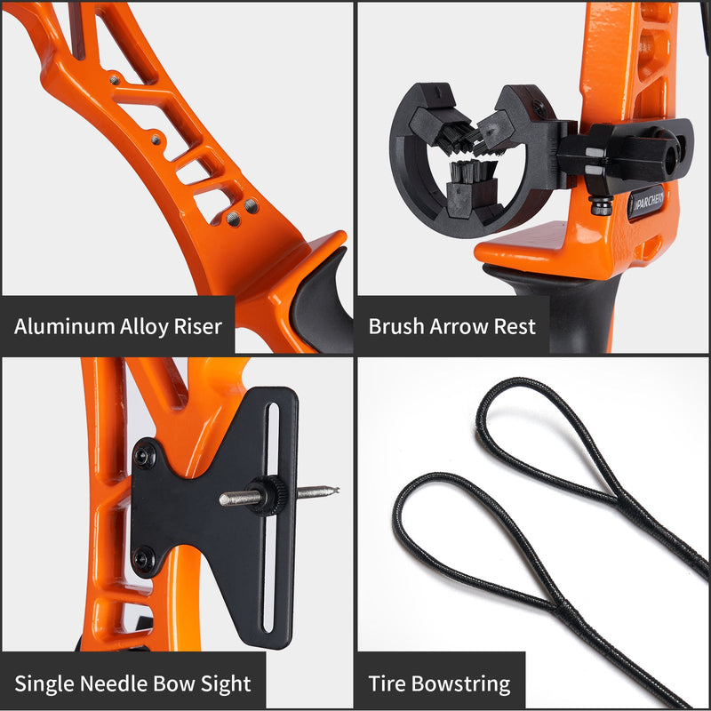53" Takedown Recurvebogen Rechtshänder Bogenschießen 20/30/40/55lbs