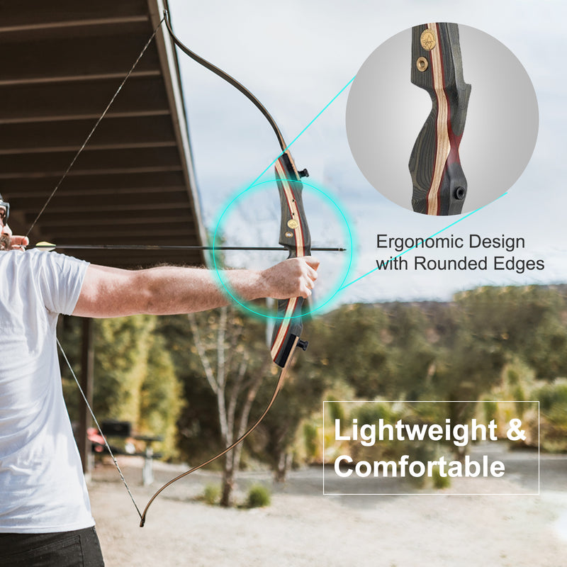 62" Bogenschießen Takedown Recurve Jagdbogenset 20-50 Pfund