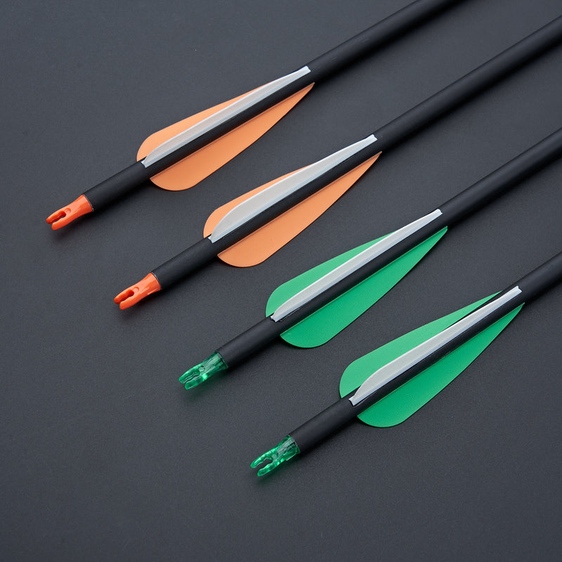 12pcs Bogenschießen Carbon Pfeile und Jagd Broadheads Set