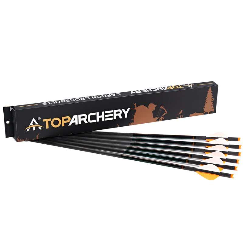 6 Stück Bogenschießen 20" Armbrustbolzen Pure Carbon Shaft Straightness.006