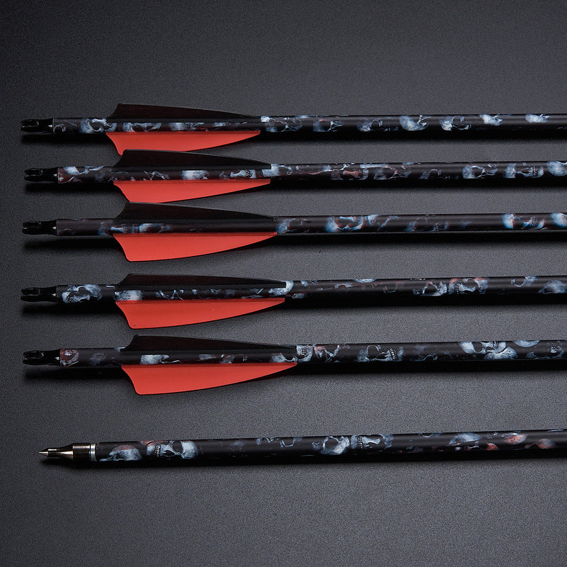 12 Stück 30" Bogenschießen-Muster Carbonpfeile ID6.2 SP 500