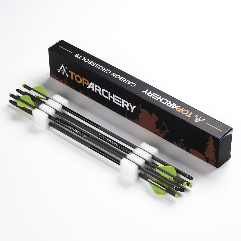 6 Stück Bogenschießen 20" Armbrustbolzen Pure Carbon Shaft Straightness.006