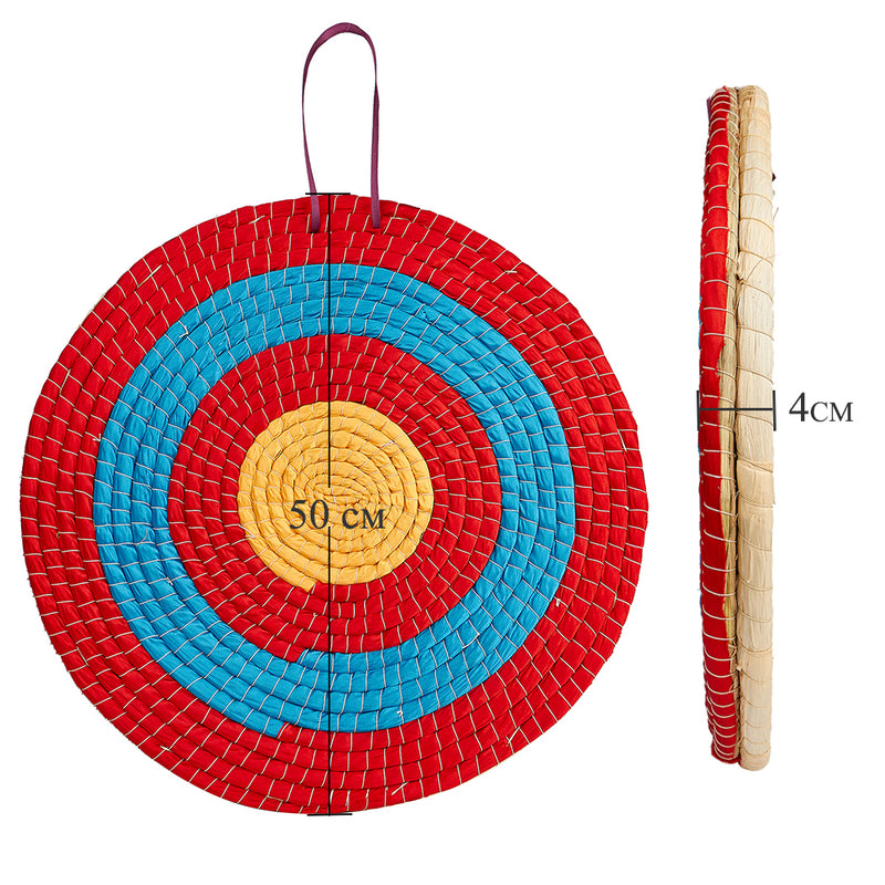 Bogenschießscheibe für Pfeil und Bogen, rund, Strohgras, Durchmesser, 50,8 cm, Doppelschicht-Schießscheibe