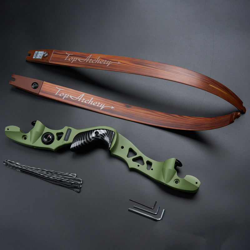62“ Archery ILF Recurve Jagdbogen Bogen RH mit Carbon Bambus Gliedmaßen 30-60lbs