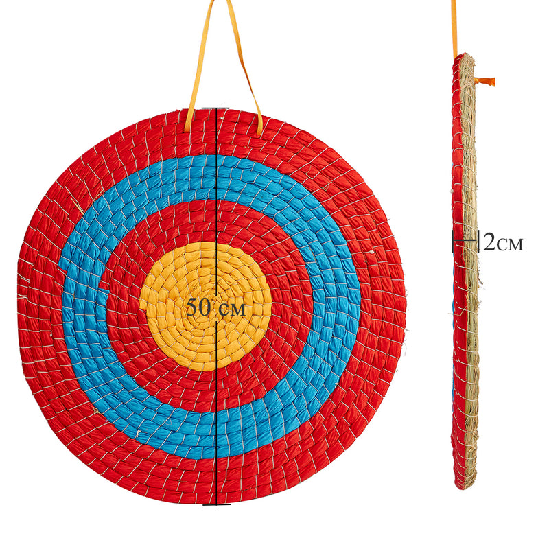 Bogenschießscheibe mit Pfeil und Bogen, rund, Strohgras, Durchmesser, 50,8 cm, einlagige Schießscheibe