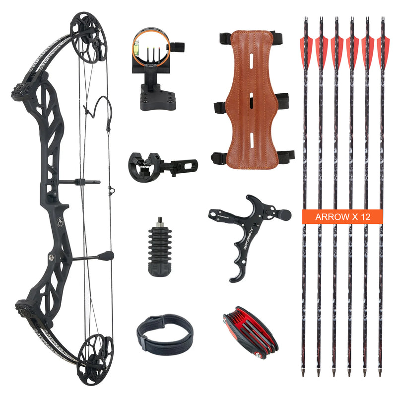 Erwachsene Jagd Compoundbogen mit Pfeilen Set 19-70lbs Rechtshänder Anfänger Outdoor Shooting
