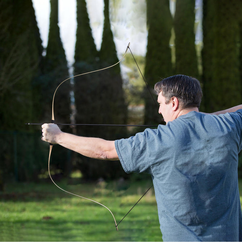 46" Traditioneller Pferdebogen Holzlaminierte Recurve-Jagdbogen 25-50 Pfund