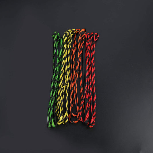 53"/57" handgefertigte schwarz/rote doppelsträngige flämische Sehne für Takedown-Bogen