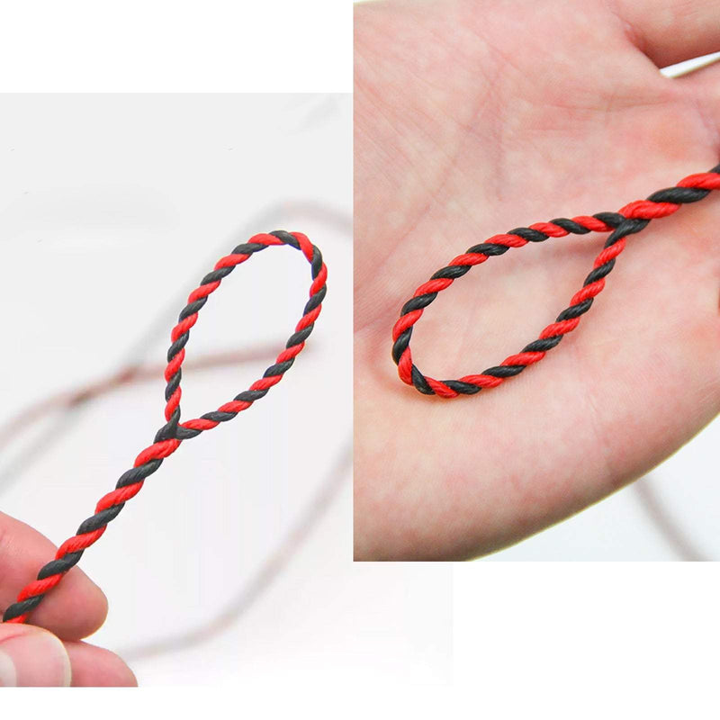 53"/57" handgefertigte schwarz/rote doppelsträngige flämische Sehne für Takedown-Bogen