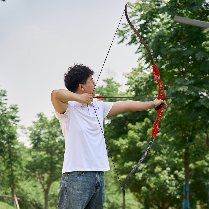 66 Zoll Wettkampf-Recurvebogen RH für Bogenschieß-Training in der Halle und Zielschießen 20-40 lbs