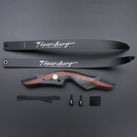 Bogenschießen 62" Recurve-Bogen aus laminiertem Holz Rechtshänder 20-50 LBS