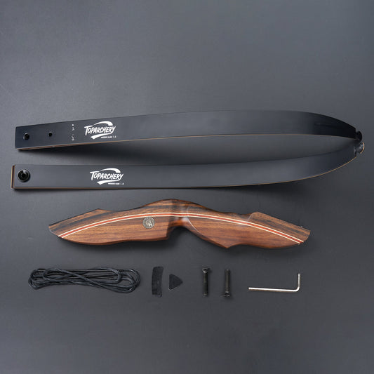 Bogenschießen 60" Jagdbogen Zerlegbarer Recurve-Bogen, Holzlaminiert RH 20-60 lbs