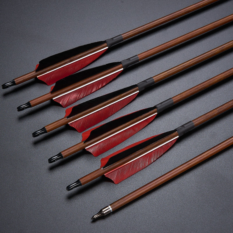 60" Bogenschieß-Jagdbogen RH Holz-Laminierter Recurve-Bogen mit Pfeil-Set 20-60 lbs