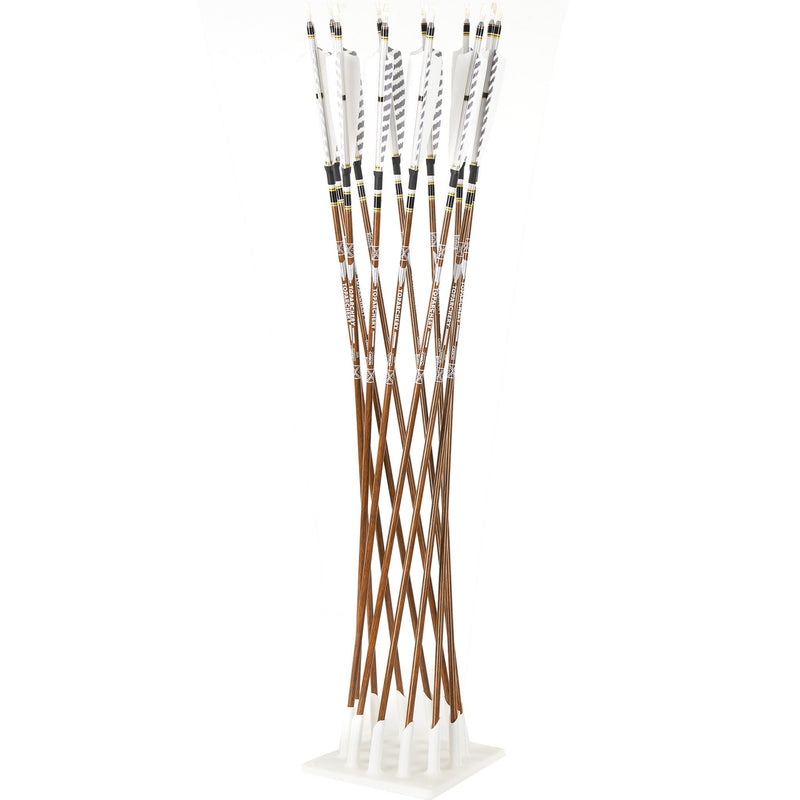 12 Stück 31 Zoll Carbonpfeile Naturfedern Spine 300-600