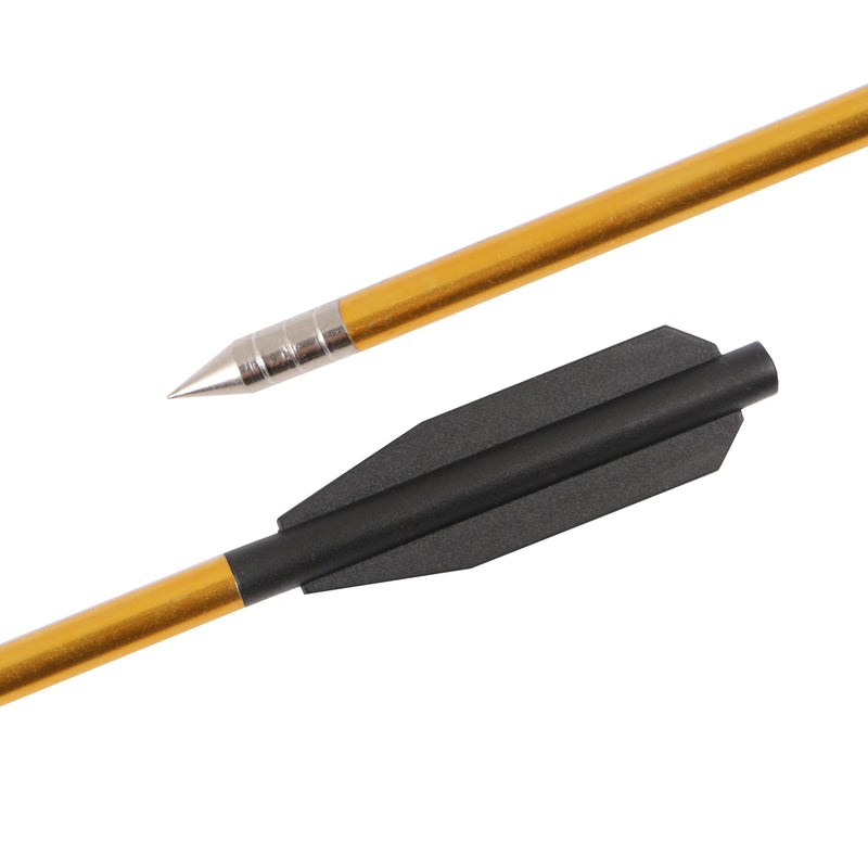 12 Stück Bogenschießen 6,25 Zoll Aluminium-Metallarmbrustbolzen Pfeile mit Stahlschaftspitze für Armbrust