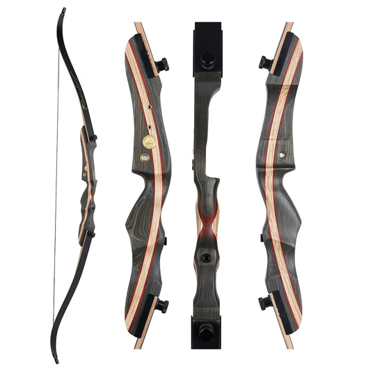 62" Holz Bogenschießen Takedown Recurvebogen 20-50lbs für OutdoorJagd&Ziel RH