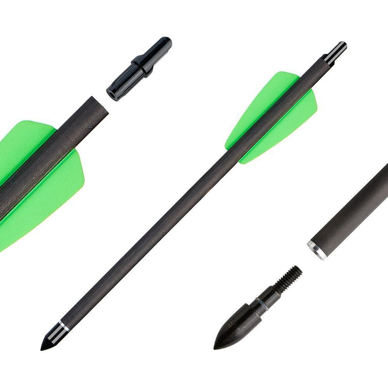 12 Stück 7,5 Zoll Armbrust Pfelie aus reinem Karbon Spine 350