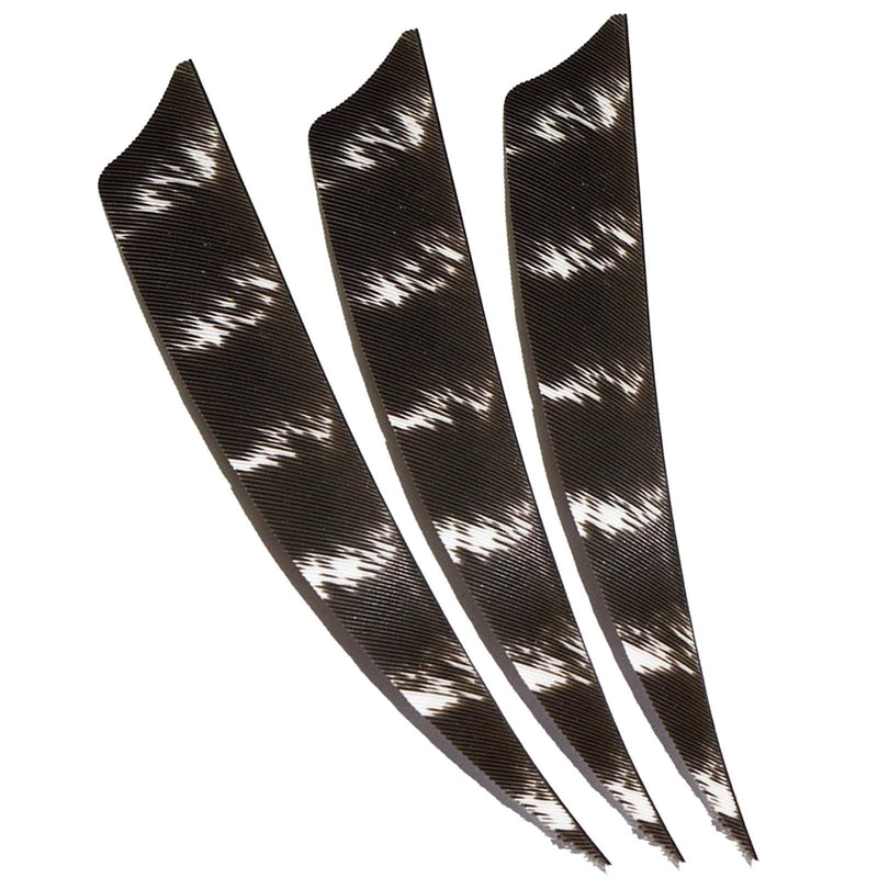50 Stück 4/5 Zoll Bogenschießen Schild Natürliche Türkei Barred Feathers Carbon Holzpfeilflügel