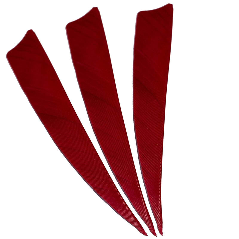 50 Stück Bogenschießen Pfeil 4/5 Zoll Türkei Feder Schild Form Rot Rechts Flügel Befiederung