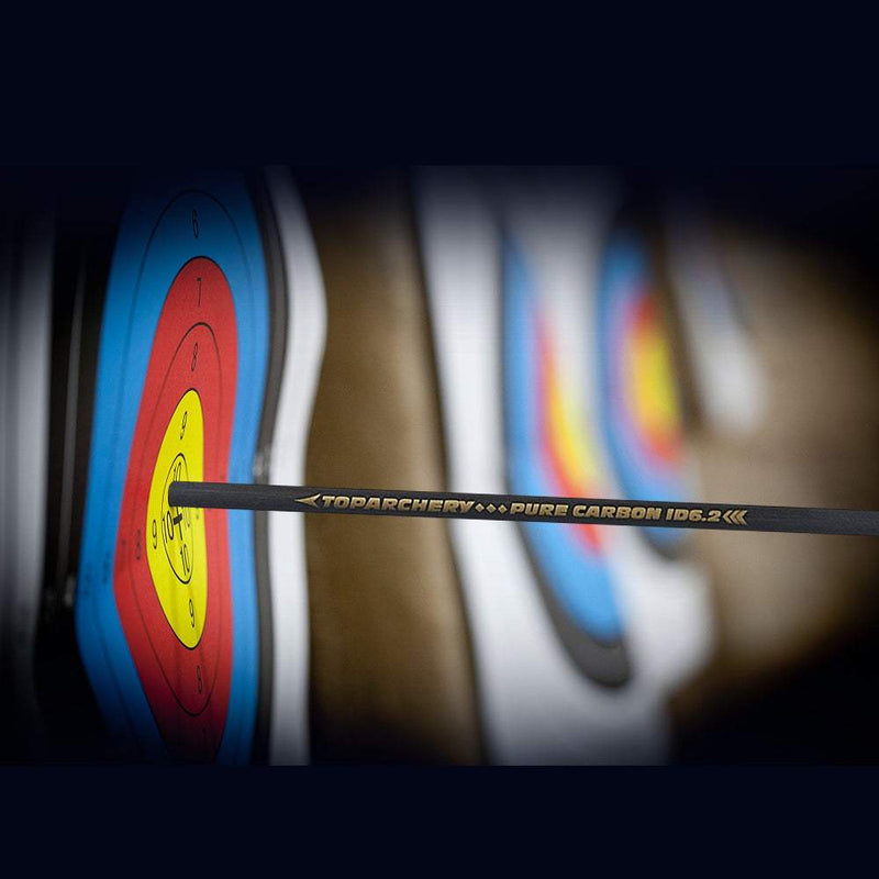 12 Stück Bogenschießen 33" Pure Carbon Pfeilschäfte ID 6,2 mm Geradheit 0,003